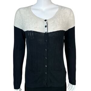 Anthropologie Sparrow Womens Sweater Large Colorblock Lightweight Cashmere Blend